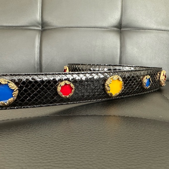 Gucci GG Python Embellished Belt - Picture 3 of 6